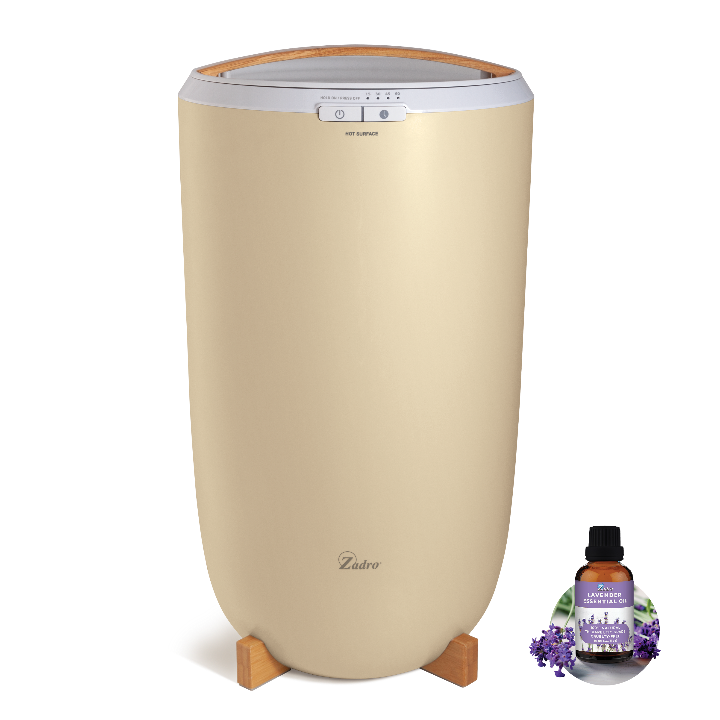 Zadro Towel Warmer Aromatherapy Diffuser & Lavender Essential Oil 10ml