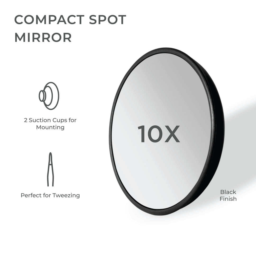 Compact Mirror with Magnification & Suction Cups