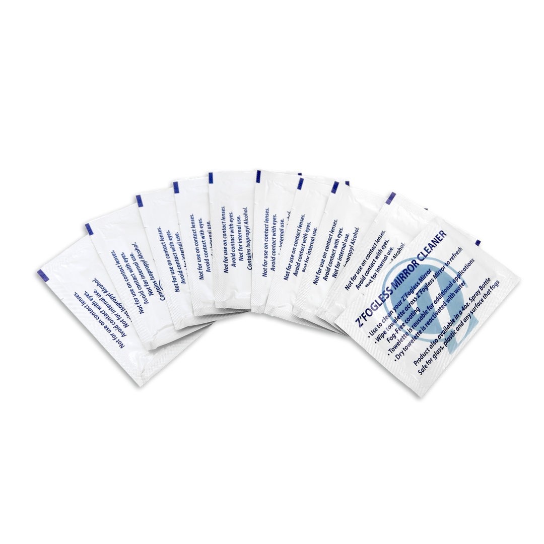 Anti Fog Mirror Cleaning Wipes - Multipacks