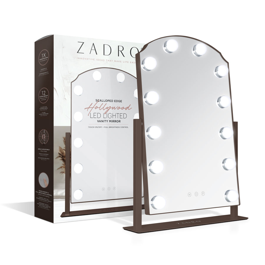 Scalloped Edge Hollywood LED Vanity Mirror
