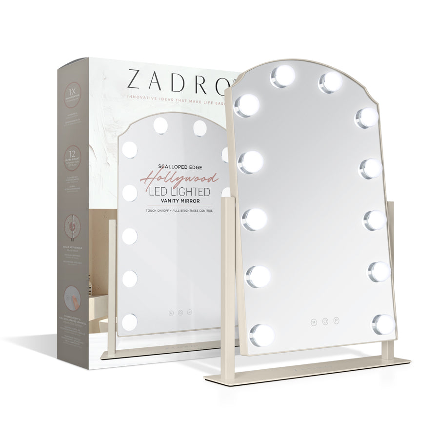 Scalloped Edge Hollywood LED Vanity Mirror