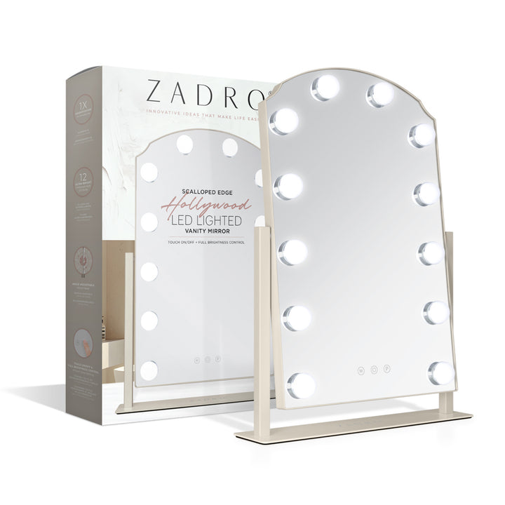 Scalloped Edge Hollywood LED Vanity Mirror