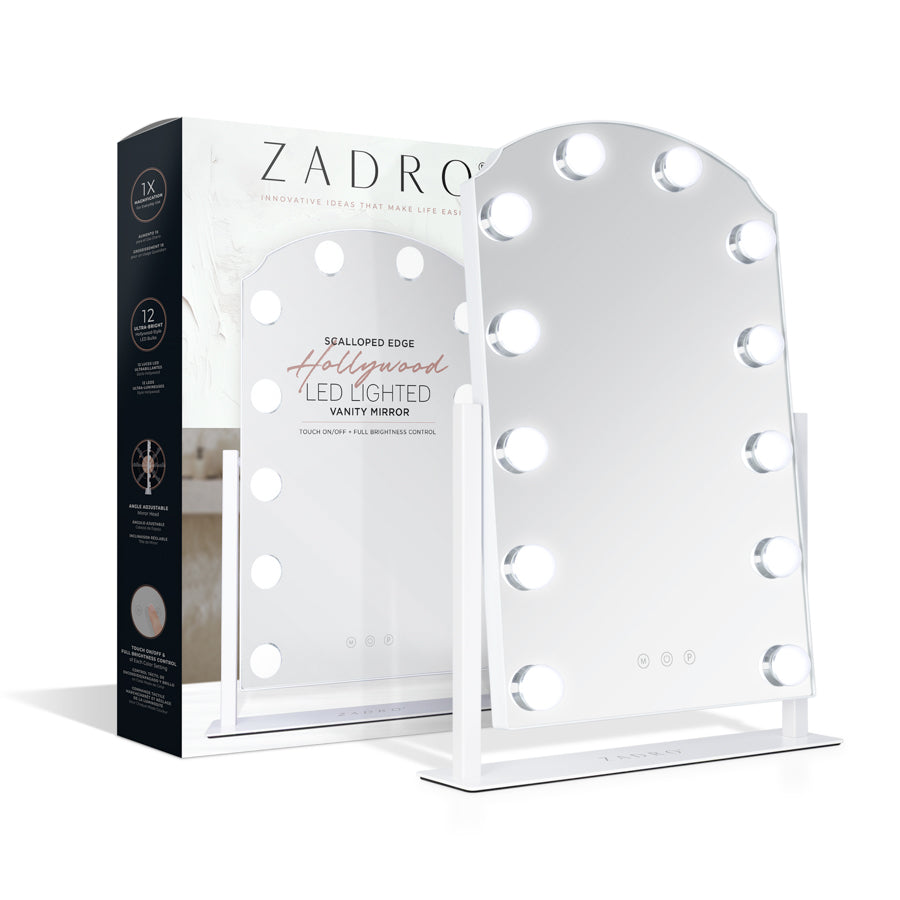Scalloped Edge Hollywood LED Vanity Mirror