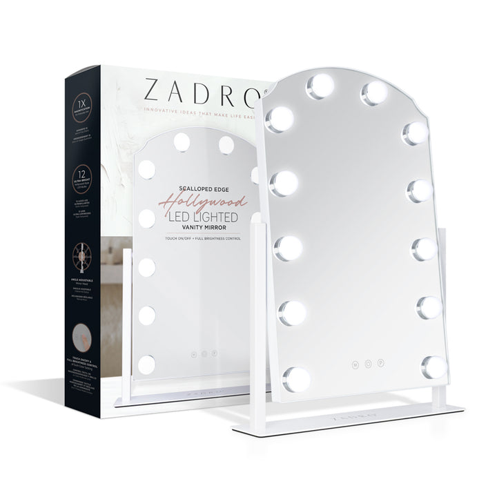 Scalloped Edge Hollywood LED Vanity Mirror