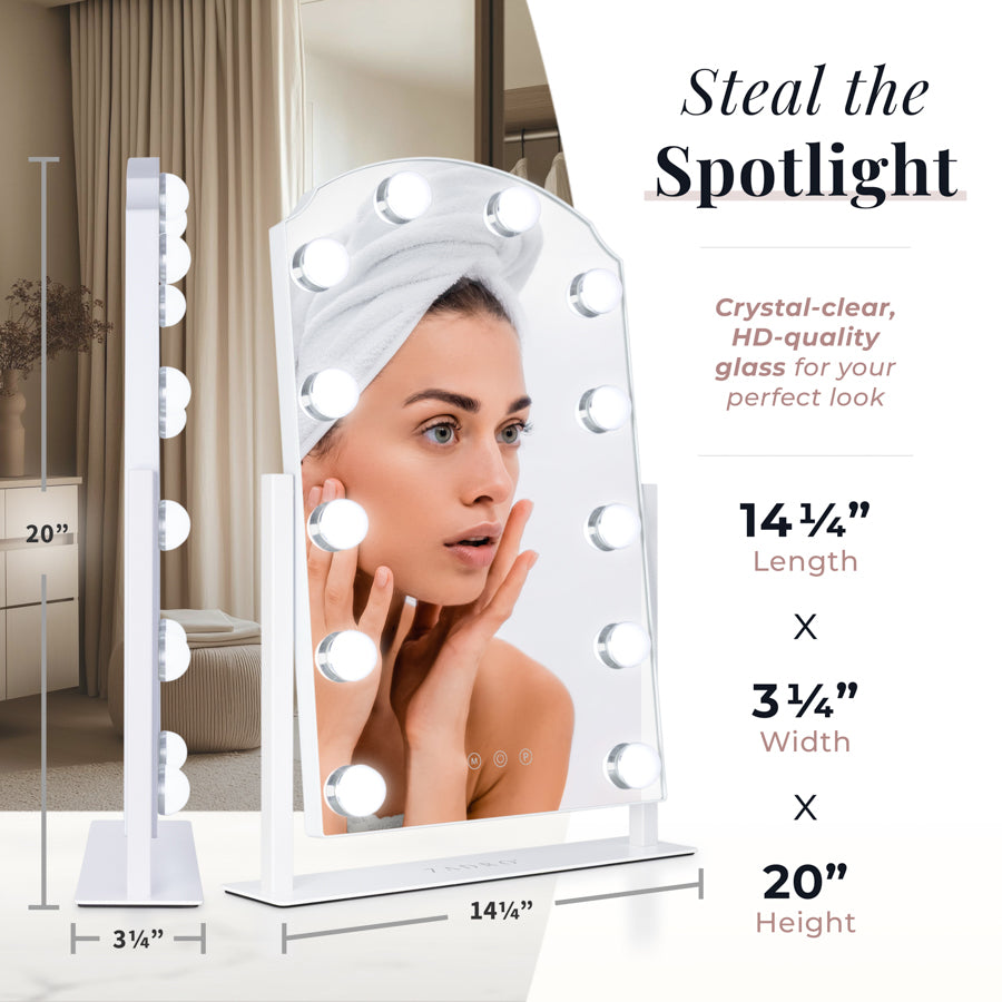 Scalloped Edge Hollywood LED Vanity Mirror