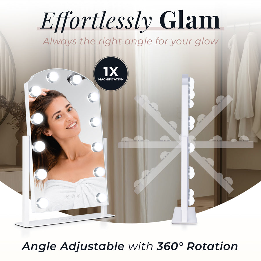 Scalloped Edge Hollywood LED Vanity Mirror