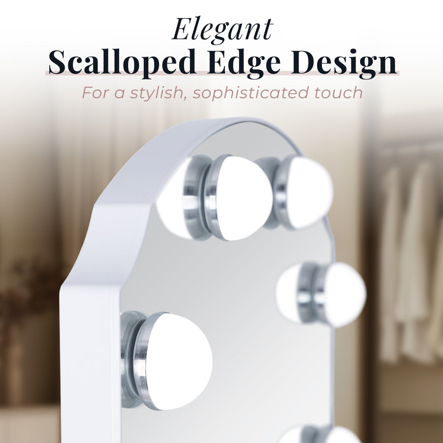 Scalloped Edge Hollywood LED Vanity Mirror