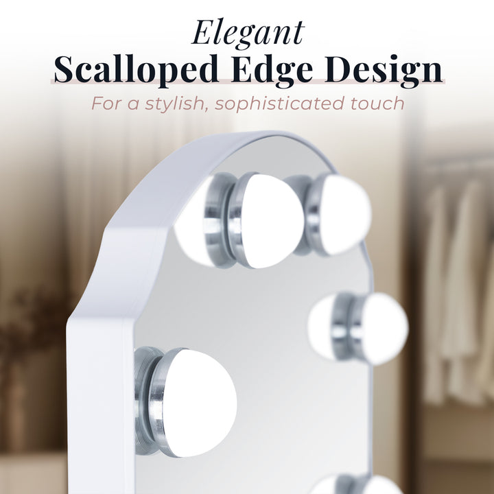 Scalloped Edge Hollywood LED Vanity Mirror