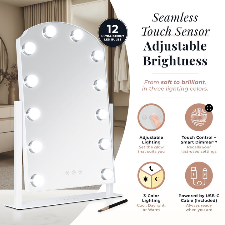 Scalloped Edge Hollywood LED Vanity Mirror