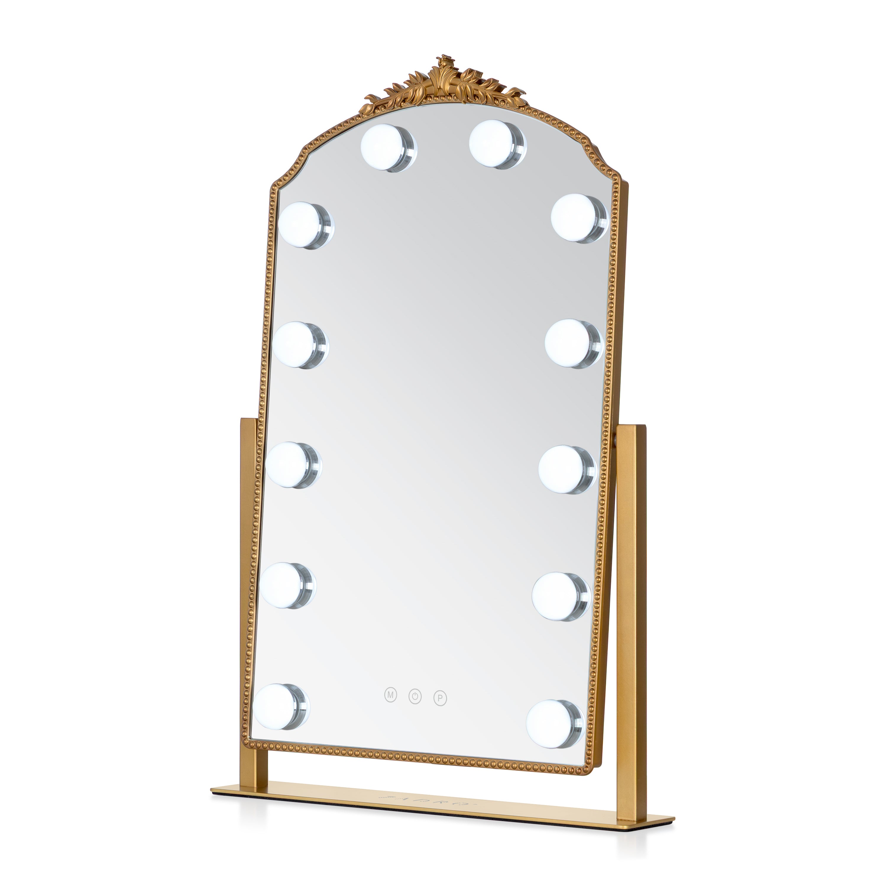 Zadro Gold Décor Edge Hollywood LED Lighted Vanity Face Mirror 12