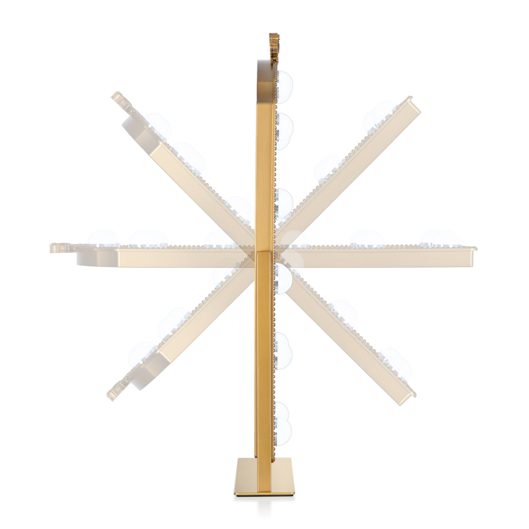 LED Lighted Hollywood Mirror with Gold Décor