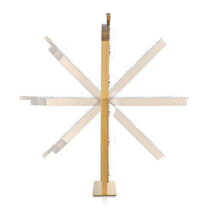 LED Lighted Hollywood Mirror with Gold Décor