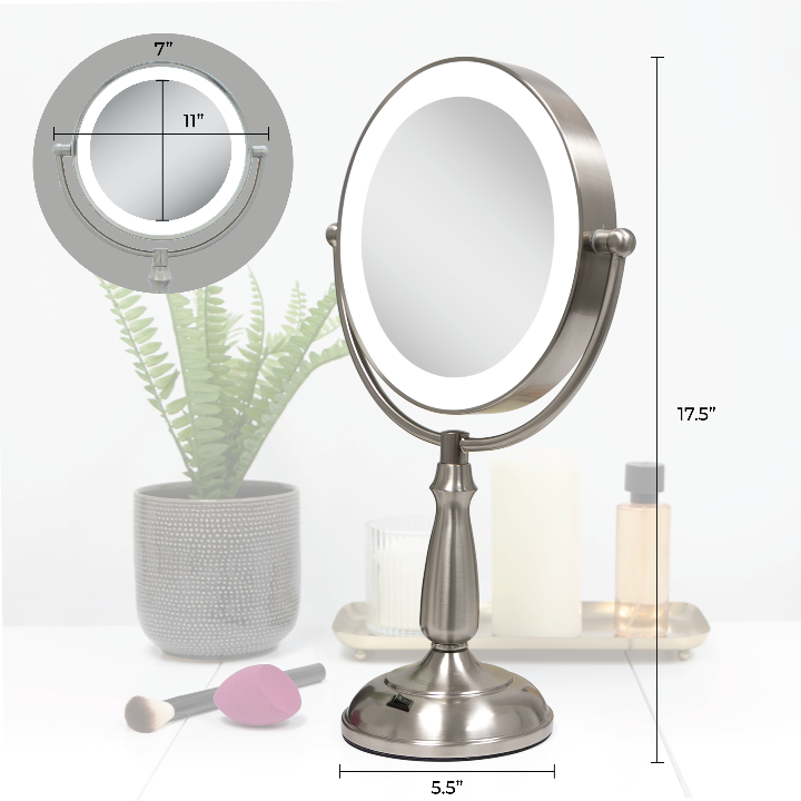 Lighted Makeup Mirror with Magnification & Toggle Switch Zadro