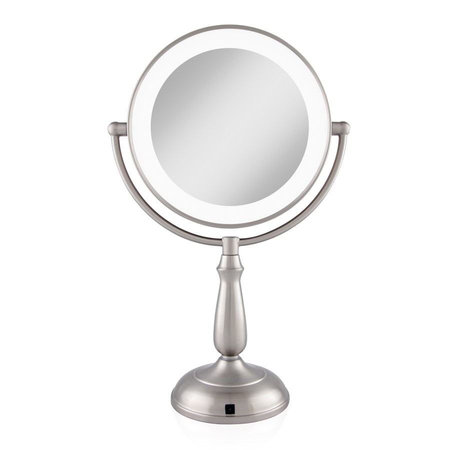 Lighted Makeup Mirror with Magnification & Touch Base