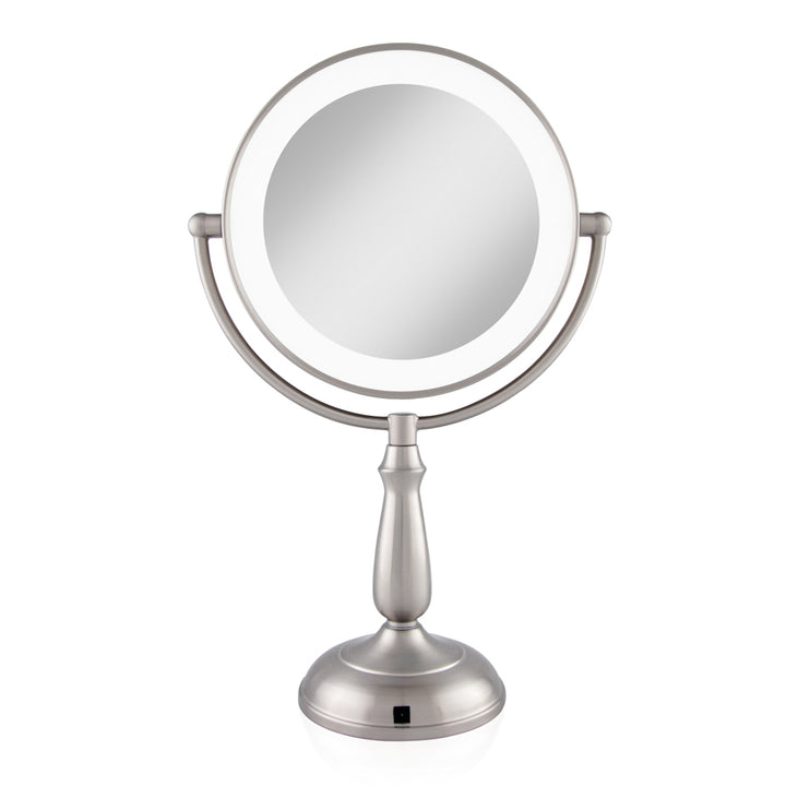 Lighted Makeup Mirror with Magnification & Touch Base