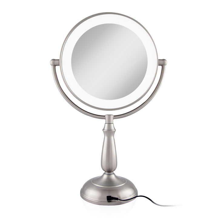 Lighted Makeup Mirror with Magnification & Touch Base
