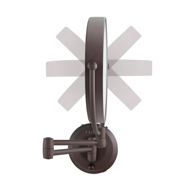 Lighted Wall Mounted Makeup Mirror with Magnification & Extendable Arm