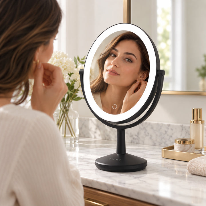 Huntington LED Makeup Mirror with Magnification & USB-C Rechargeable Device Port