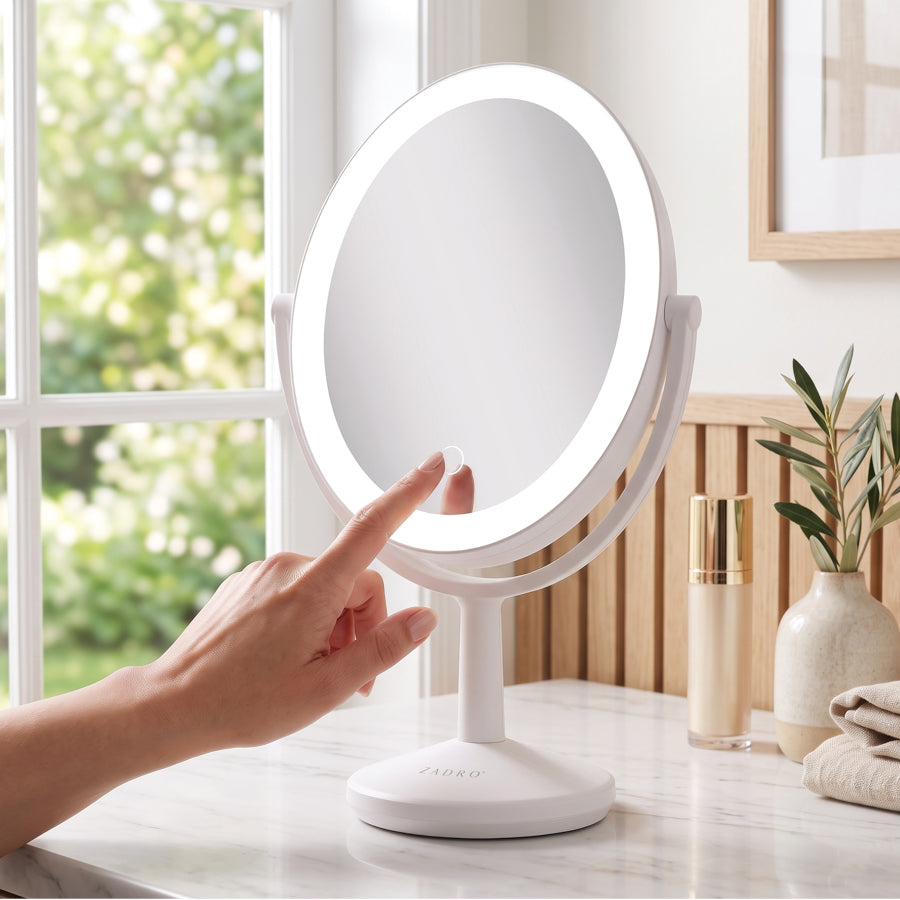 Huntington LED Makeup Mirror with Magnification & USB-C Rechargeable Device Port