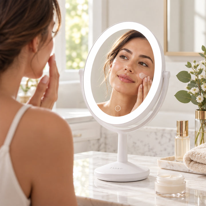 Huntington LED Makeup Mirror with Magnification & USB-C Rechargeable Device Port
