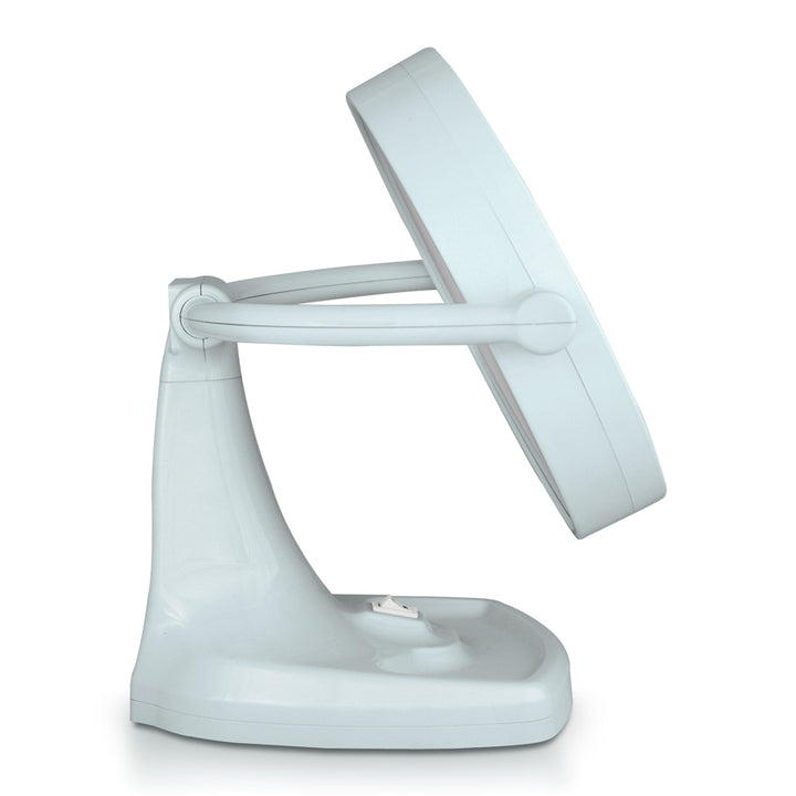 Max Bright Lighted Makeup Mirror with Magnification & Storage Tray