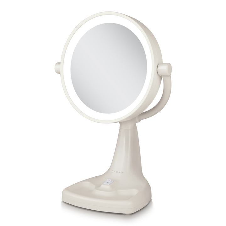 Max Bright Lighted Makeup Mirror with Magnification & Storage Tray