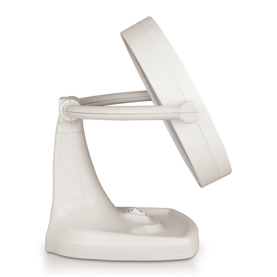 Max Bright Lighted Makeup Mirror with Magnification & Storage Tray