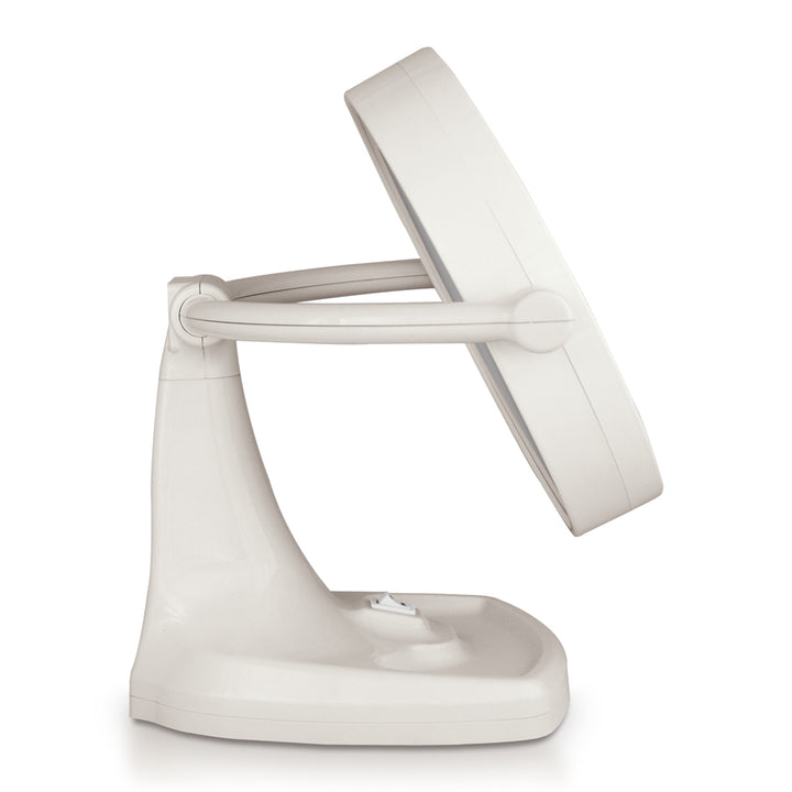 Max Bright Lighted Makeup Mirror with Magnification & Storage Tray