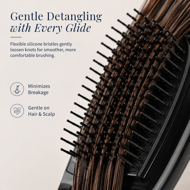 Detangling Massage Hairbrush with Smoothing Negative Ion Technology