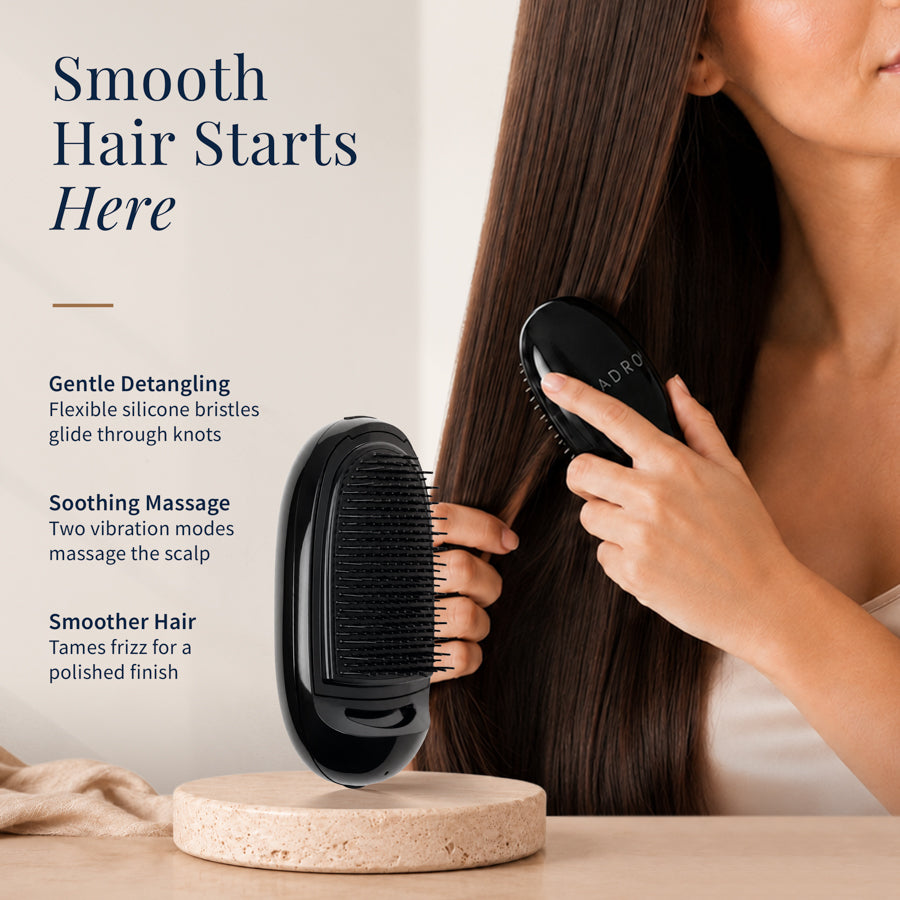 Detangling Massage Hairbrush with Smoothing Negative Ion Technology