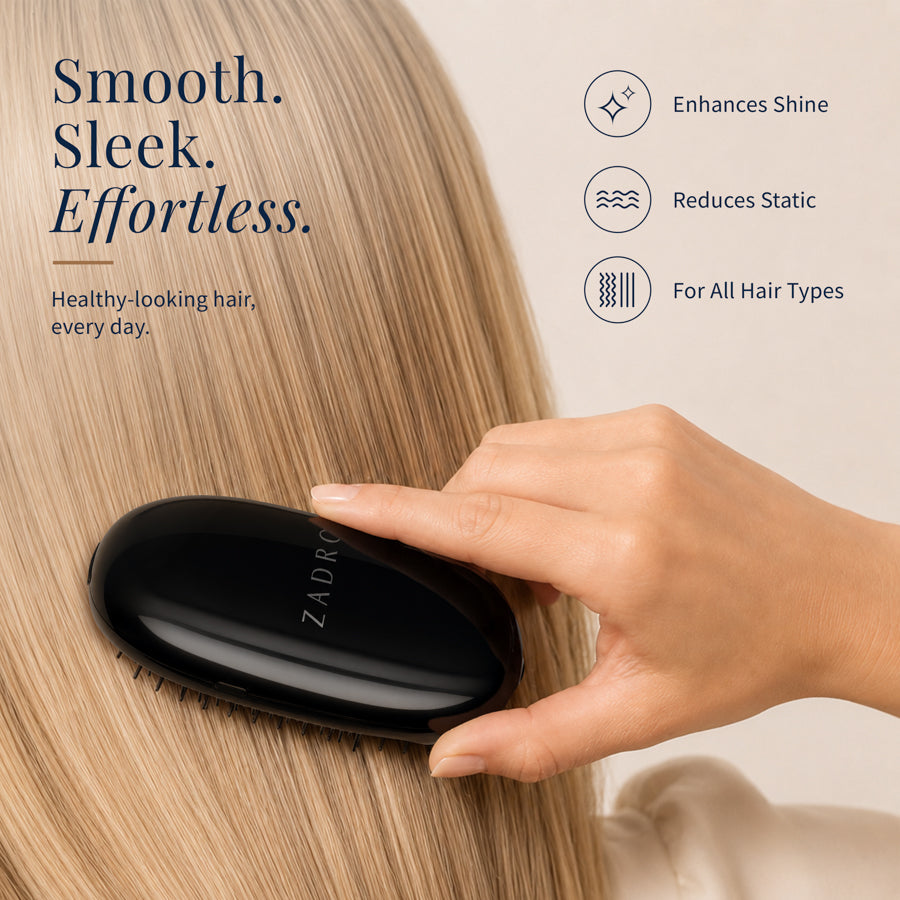 Detangling Massage Hairbrush with Smoothing Negative Ion Technology
