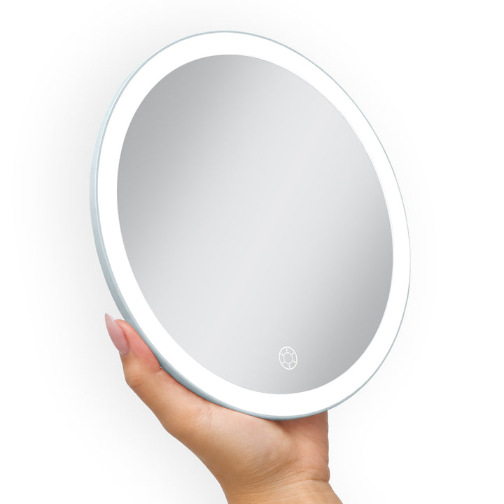Traveling Makeup Case with LED Lighted Face Mirror