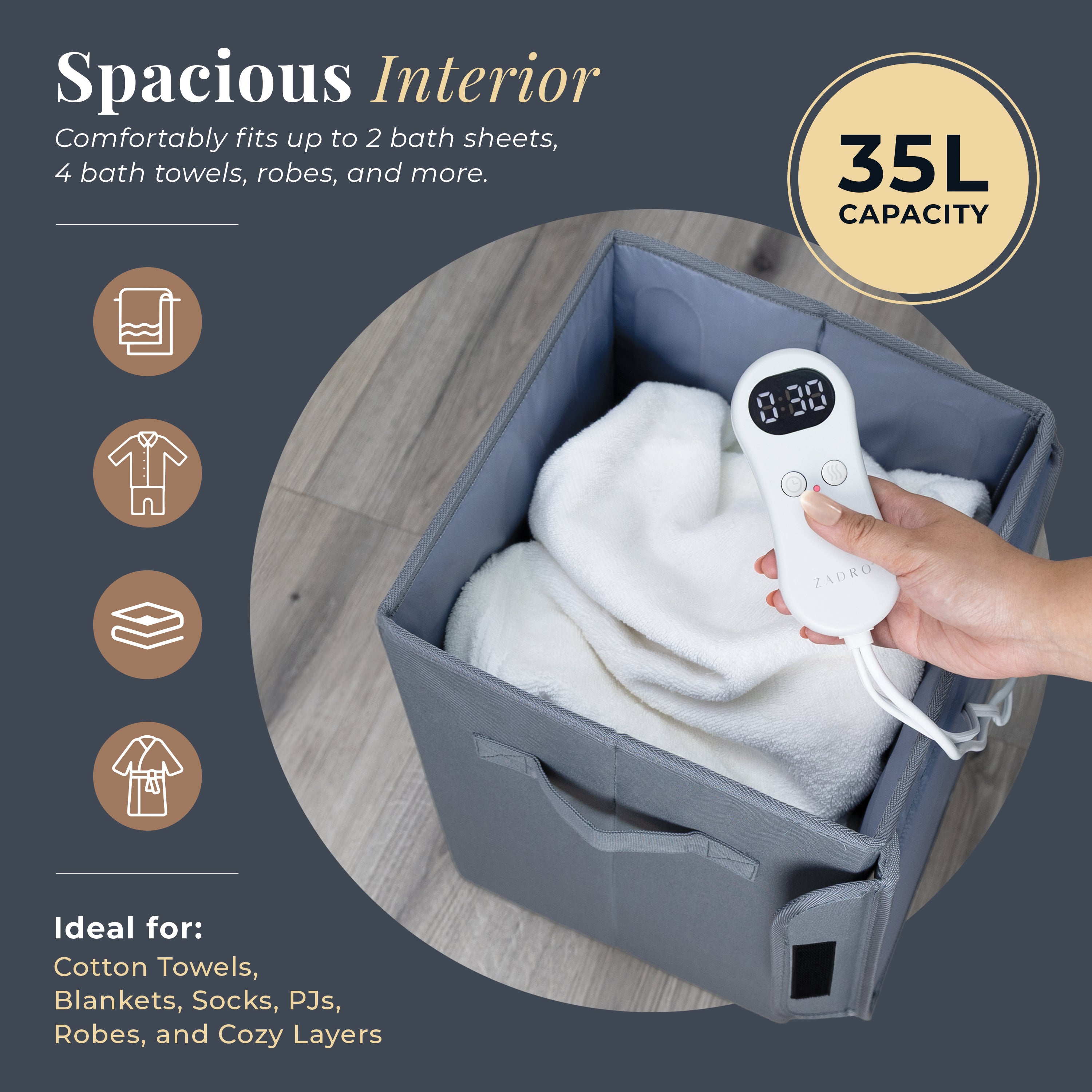 Zadro Foldable Towel Warmer