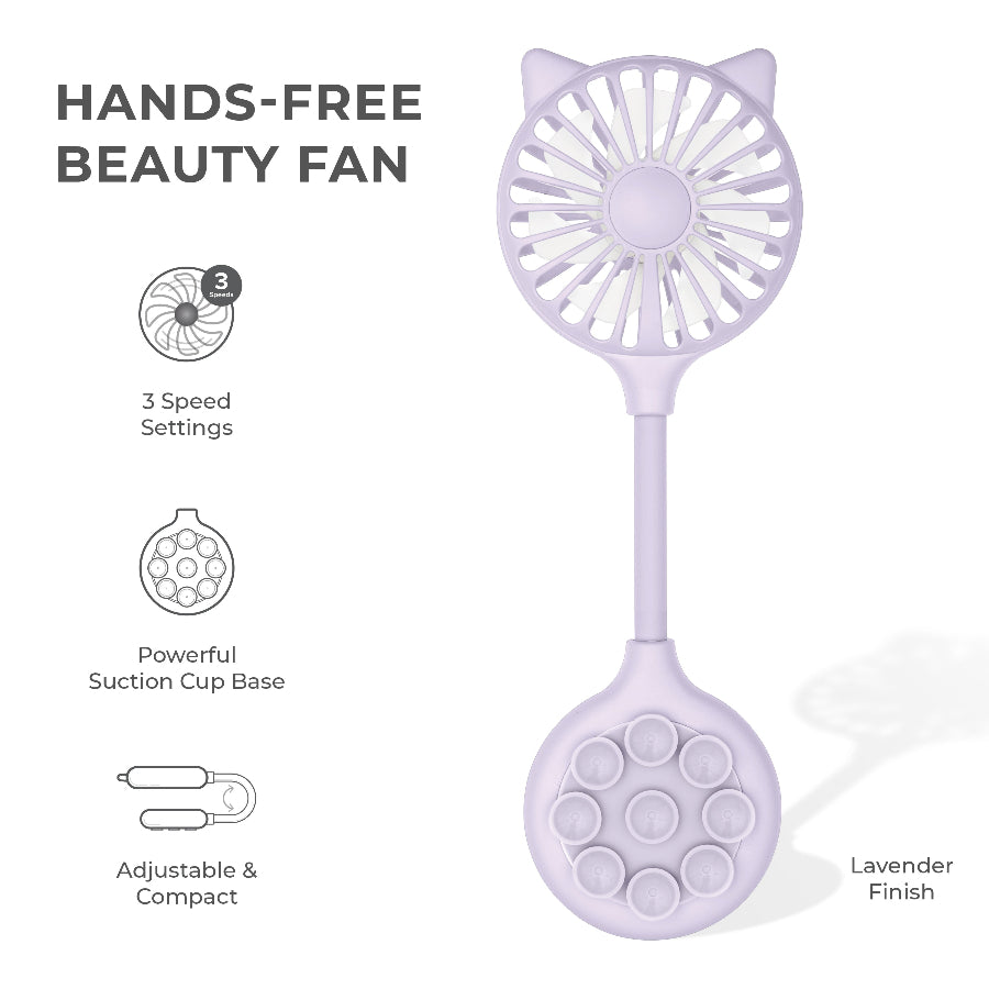 Hands-Free Cat Ear Beauty Fan