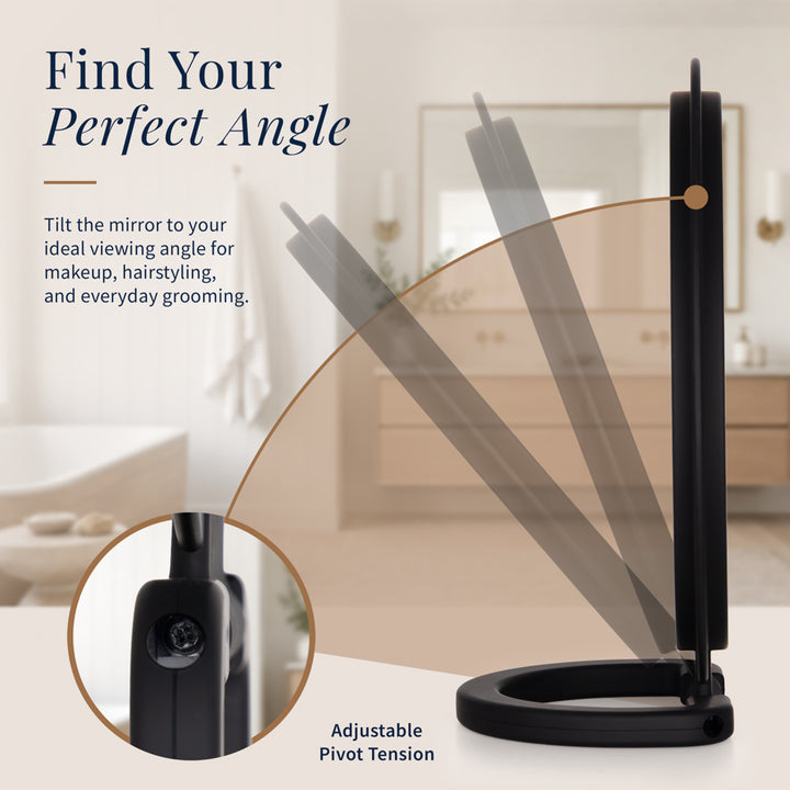 Hanging Handheld Mirror with Soft-Touch Handle, 1X/5X