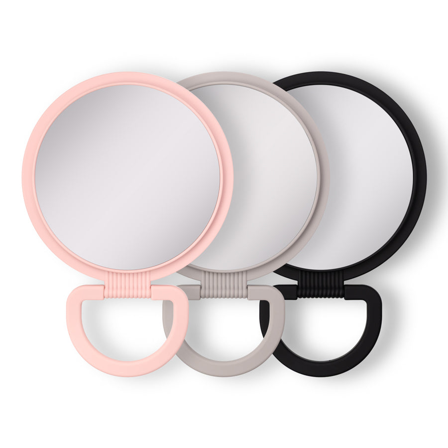 Hanging Handheld Mirror with Soft-Touch Handle, 1X/5X