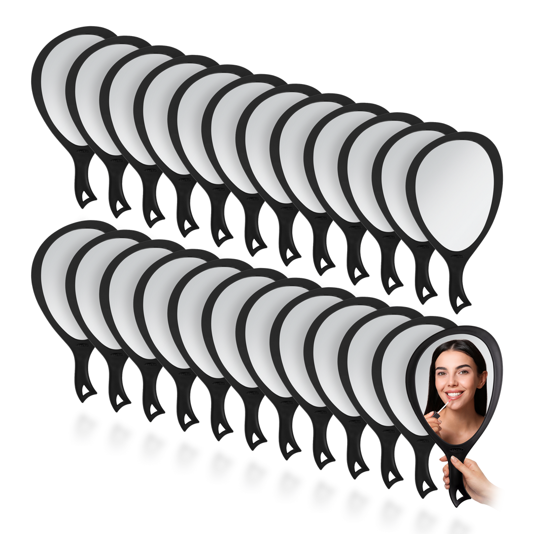 Large Oval Hand Mirror with Hanging Loop Hole On Handle - Is Bundle Multipack - AMAZON