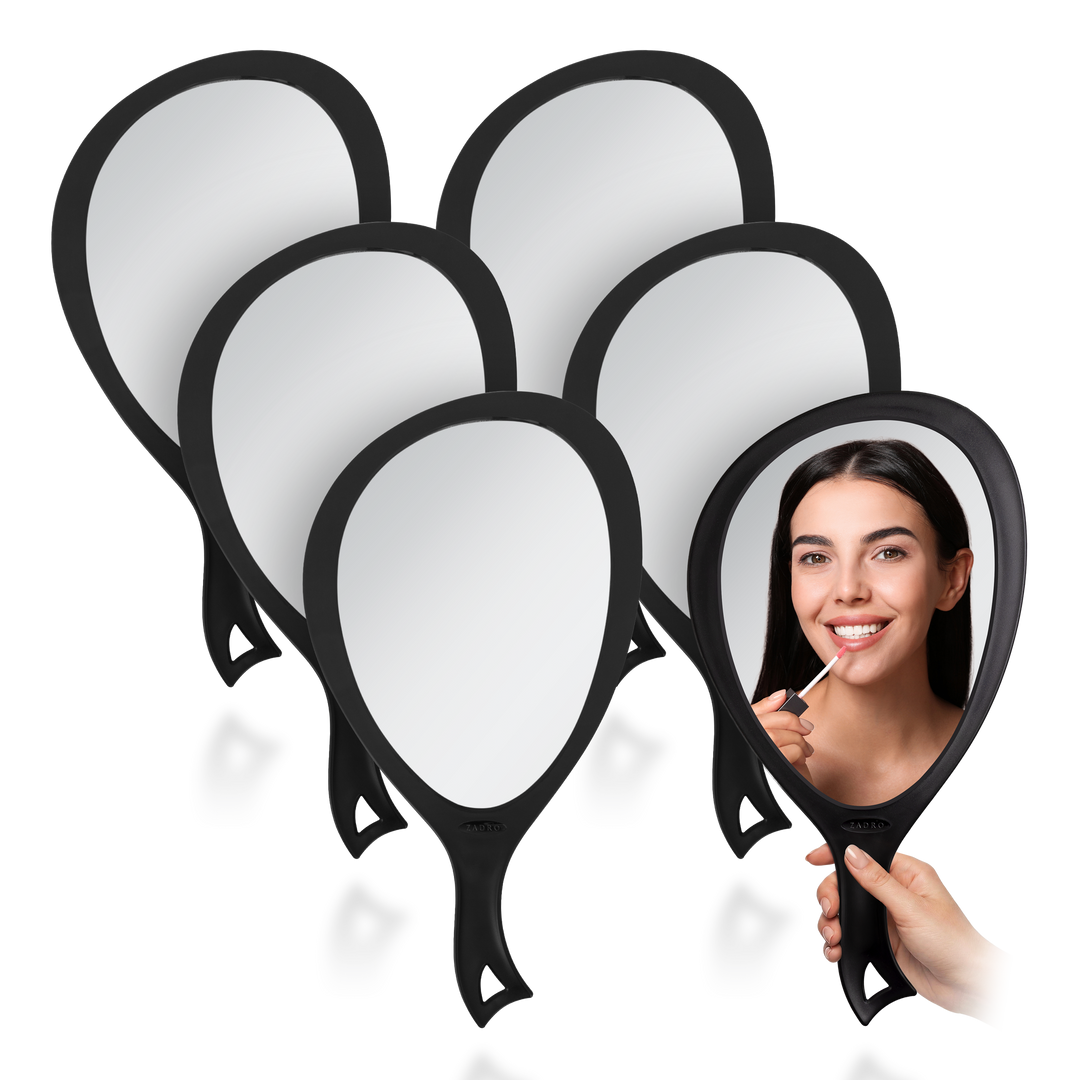 Large Oval Hand Mirror with Hanging Loop Hole On Handle - Is Bundle Multipack - AMAZON