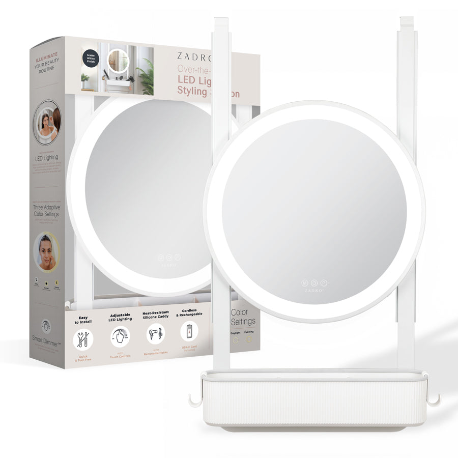 Over-the-Door LED Lighted Styling Station