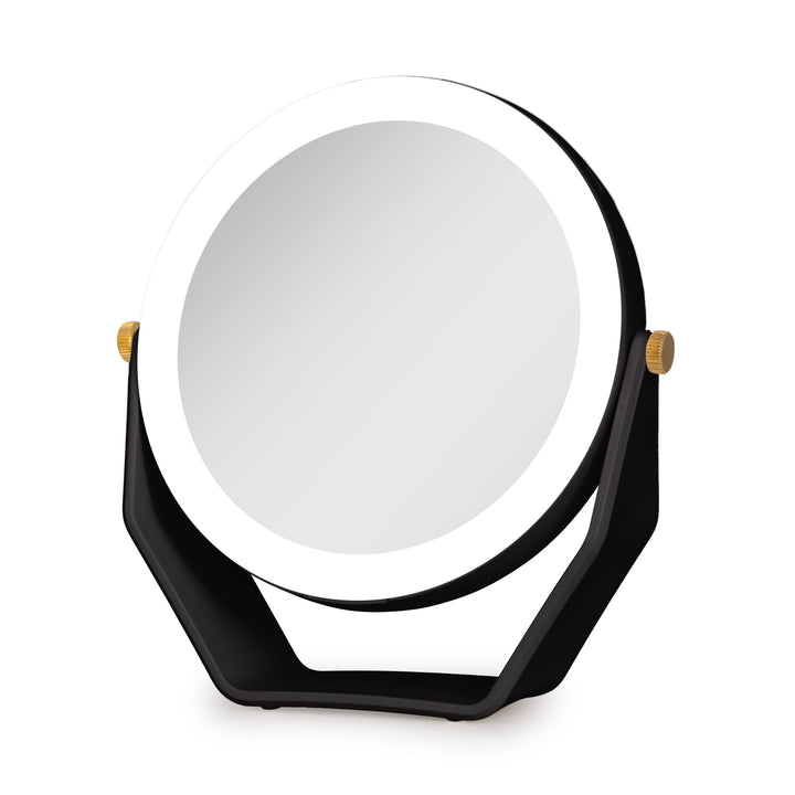 Lighted Makeup Mirror w/ Magnification, Swivel & Battery