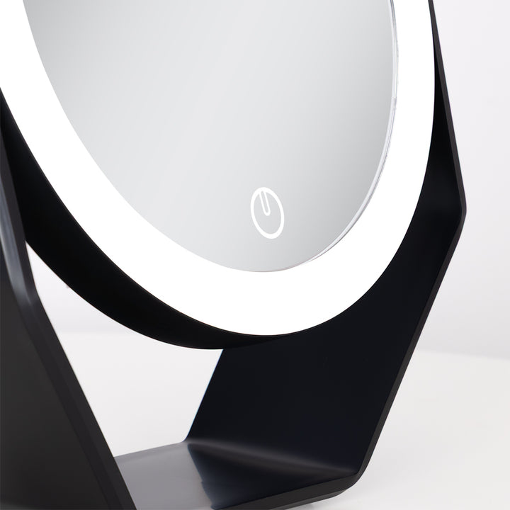 8” LED Lighted Makeup Mirror with Magnification 5X/1X