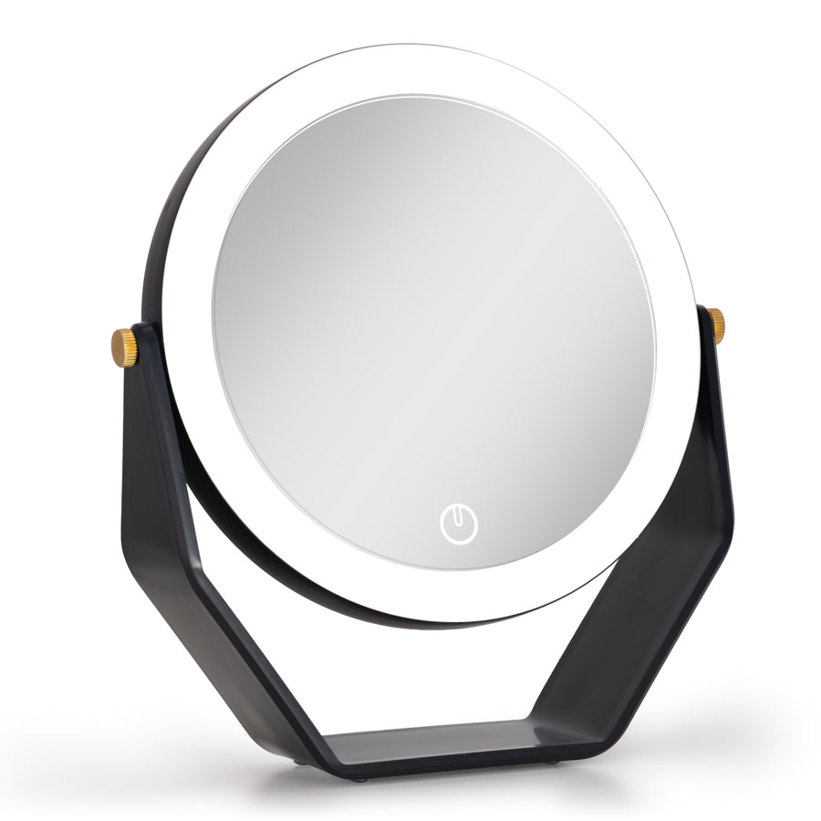 8” LED Lighted Makeup Mirror with Magnification 5X/1X