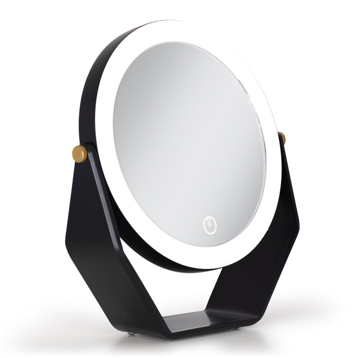 8” LED Lighted Makeup Mirror with Magnification 5X/1X