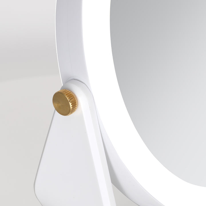 8” LED Lighted Makeup Mirror with Magnification 5X/1X