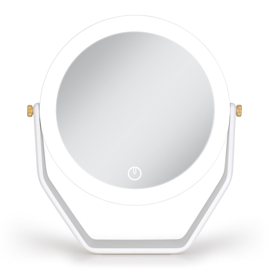 8” LED Lighted Makeup Mirror with Magnification 5X/1X