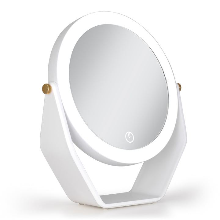 8” LED Lighted Makeup Mirror with Magnification 5X/1X