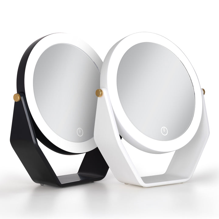 8” LED Lighted Makeup Mirror with Magnification 5X/1X