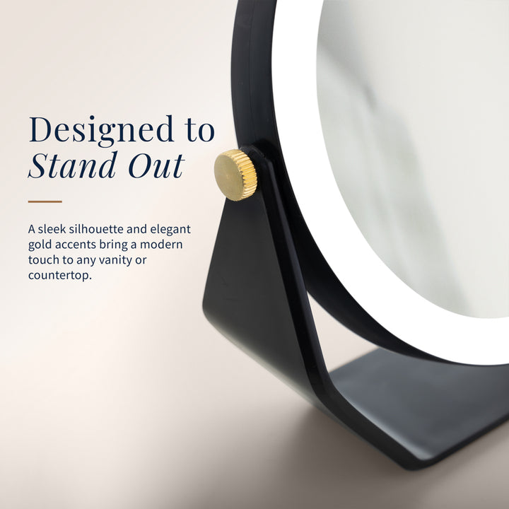 8” LED Lighted Makeup Mirror with Magnification 5X/1X