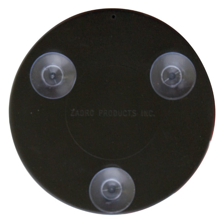 Zadro FC15 705004418546 product photo back view, compact mirror with magnification & suction cup in front of a white background