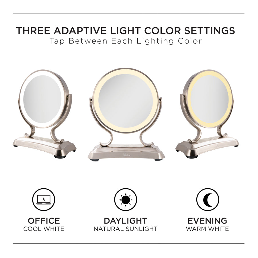 Zadro Glamour LED Lighted Makeup Mirror w/ Magnification & Swivel Head